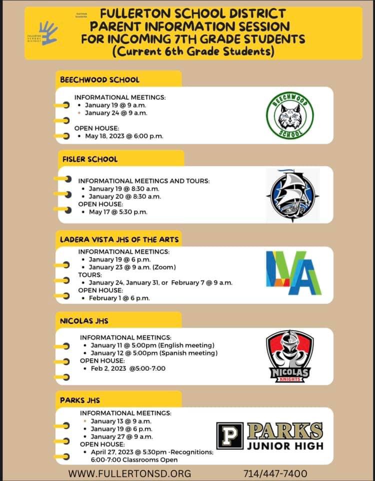 LaderaVistaJH's tweet photo. Join us for our incoming 7th grade informational nights! We can’t wait to meet our future Spartan families. #FSDlearns #LVARTS https://t.co/Nv660FFHRo