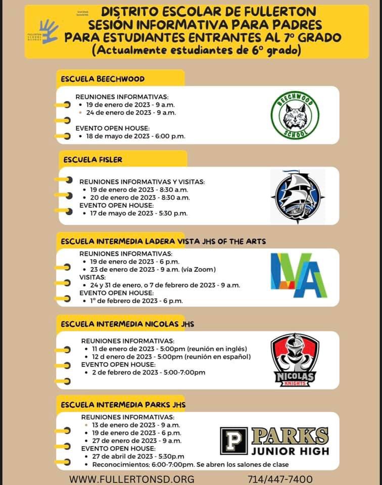 LaderaVistaJH's tweet photo. Join us for our incoming 7th grade informational nights! We can’t wait to meet our future Spartan families. #FSDlearns #LVARTS https://t.co/Nv660FFHRo