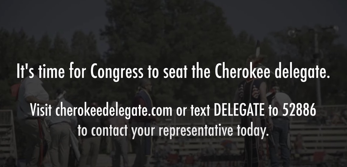 Two Hundred years ago, the United States signed The Treaty of New Echota with Cherokee Nation, guaranteeing the tribe a non-voting delegate in Congress. Our country has never fulfilled our commitment. (1/3)