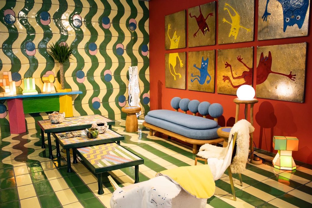 MartynWhiteLDN's tweet photo. Keeping things fun and colourful with AGO Projects’ beautiful stand at this year’s @DesignMiami . I am a strong believe that you can never have too much colour in the home! ❤️💛💚
#designmiami #interiordesign #furniture #colourful #colourfulhome #agoprojects #colourinthehome https://t.co/Er5u3sgbAq