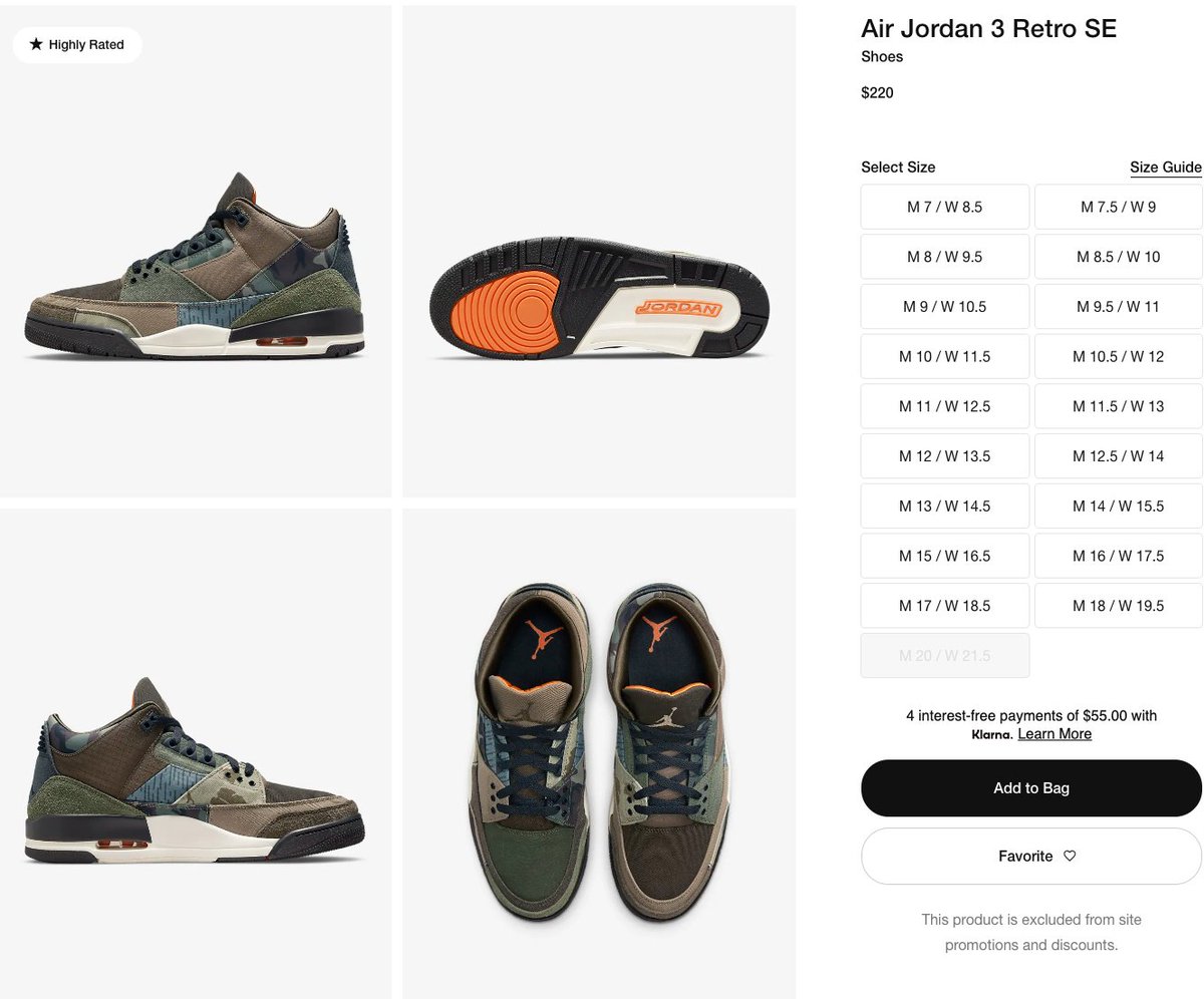 SOLELINKS's tweet image. Ad: RESTOCK
Air Jordan 3 Retro SE &apos;Patchwork&apos;
=&amp;gt; bit.ly/3D8DyLv