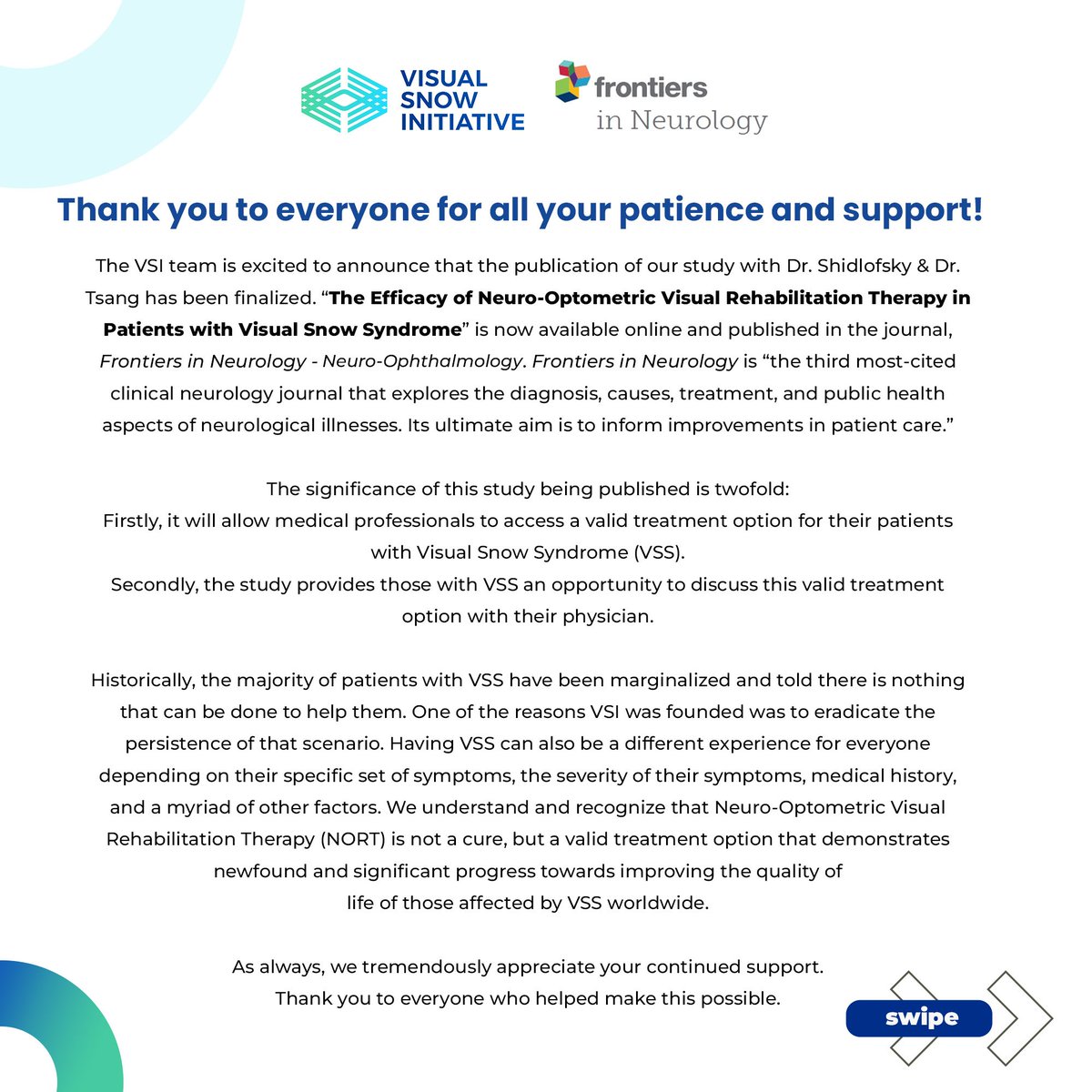Visual Snow Initiative tweet media