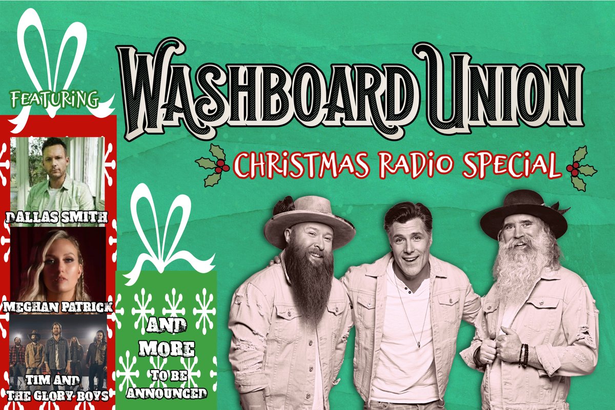 washboardunion's tweet photo. This Xmas we're taking over 25 radio stations on Xmas Eve &amp; day with our country music friends including @dallassmith @MegPatrickMusic @timneufeldmusic &amp; more.LISTEN on @Country105_FM @CISNCountry @Country104 @KX947 @KX96 @937JRCountry @QX104winnipeg @RealCountryFM @Country1007 https://t.co/xB66uTI6OZ