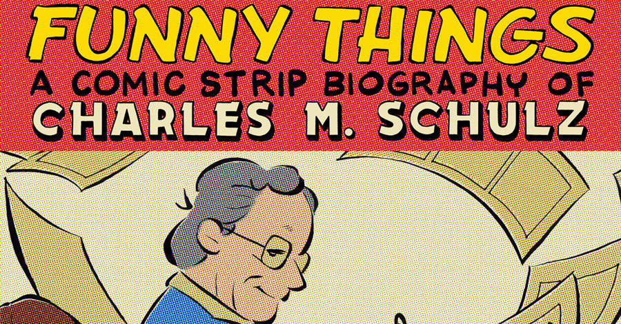 smash_pages's tweet photo. ‘Funny Things’ tells the story of Charles Schulz — in comic strip form: https://t.co/XTy0T3f5vX

#charleschulz #PEANUTS @topshelfcomix #graphicnovel https://t.co/yVVcup4n5G