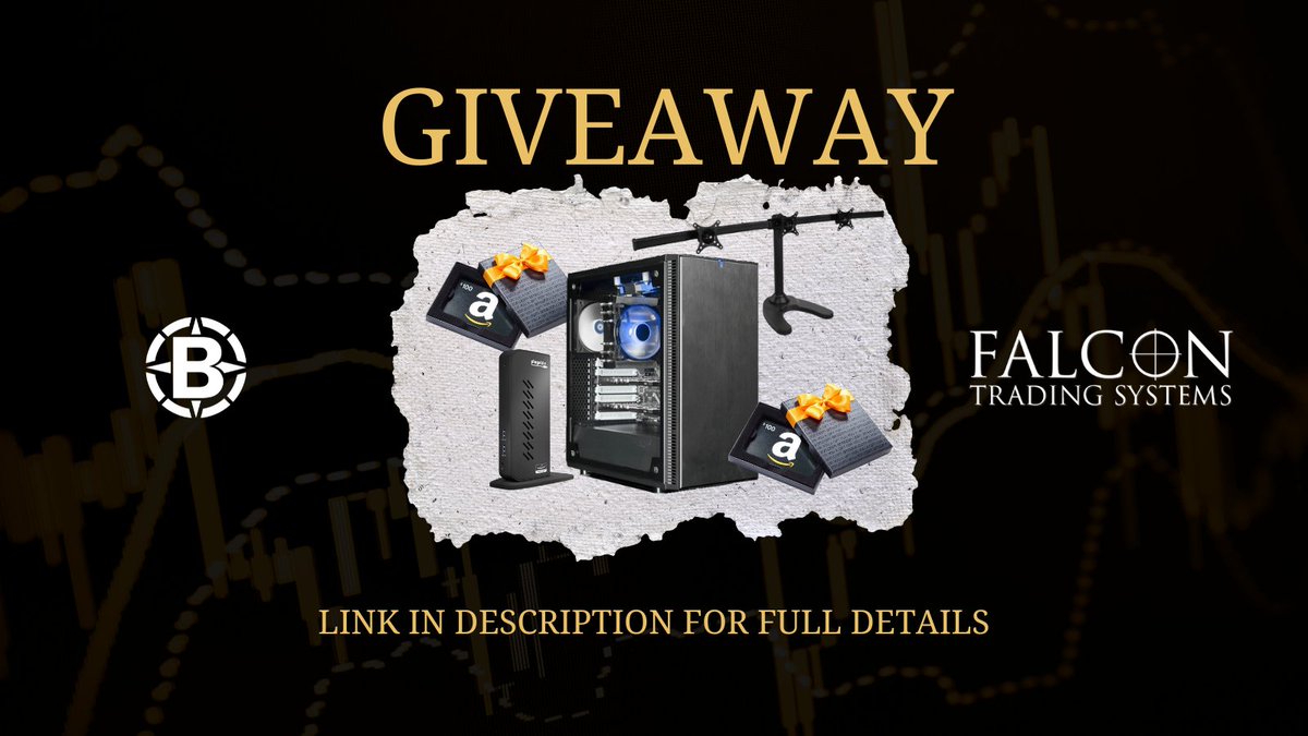 Bthestory87's tweet photo. Give-away Alert! B The Trader is giving back to the community. In Collab w/FalconTrading, we will be giving away prizes every week which include a loaded PC, AMAZON Gift cards, and MORE! 
TO ENTER: 
1: Like 
2: Retweet 
3: Sign up Here! 👇 https://t.co/tfpDowXE0X https://t.co/AYmFNEXgow