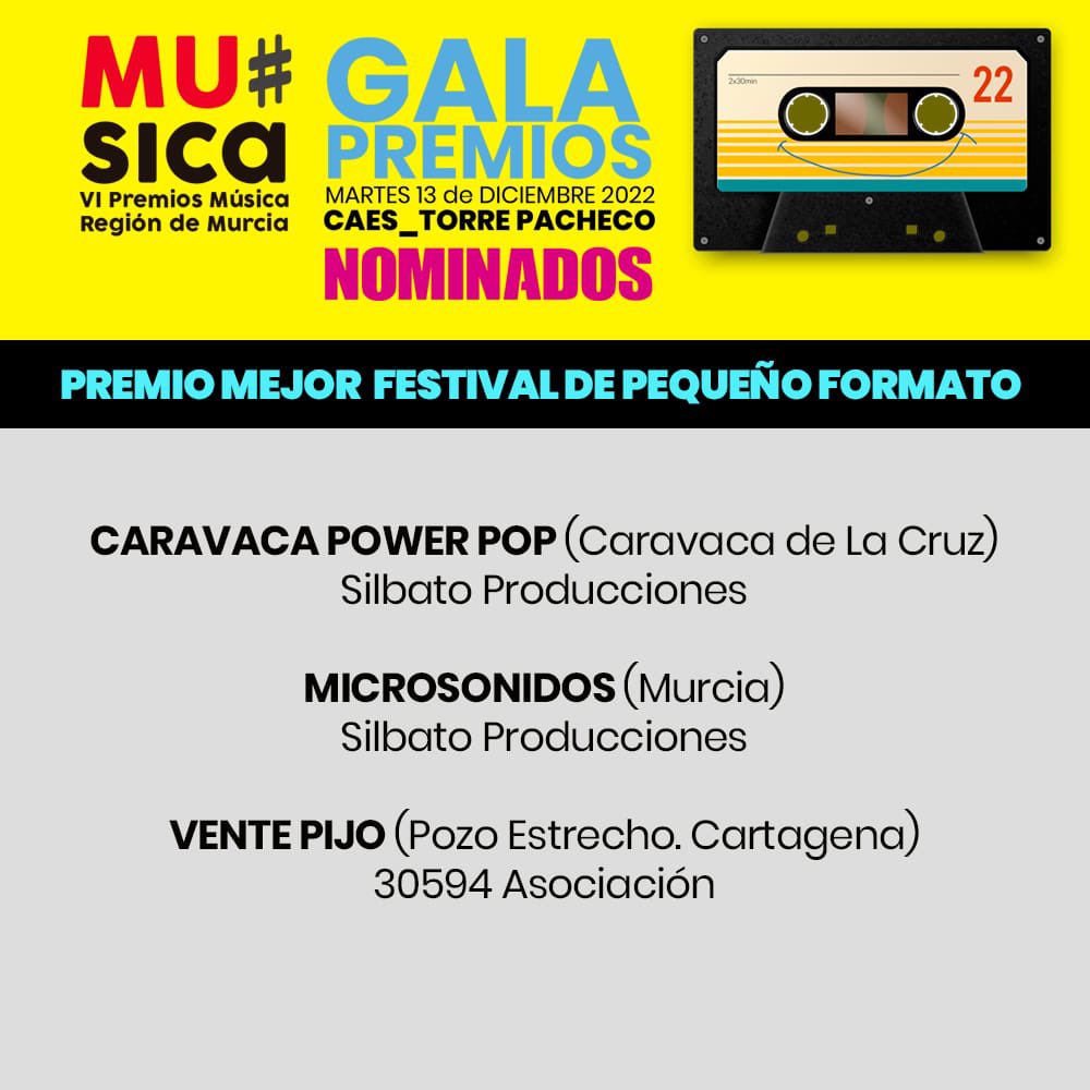🥳 ¡Estamos de enhorabuena!

💪 Somos finalistas de los <a href="/PremiosMurcia/">Premios de la Música de la Región de Murcia</a> en la categoría de ‘mejor festival pequeño’ de la Región de Murcia

😉 Agradecemos al jurado y a la organización por valorar nuestra labor en un pequeño festival independiente. #contracultura #pozoestrecho