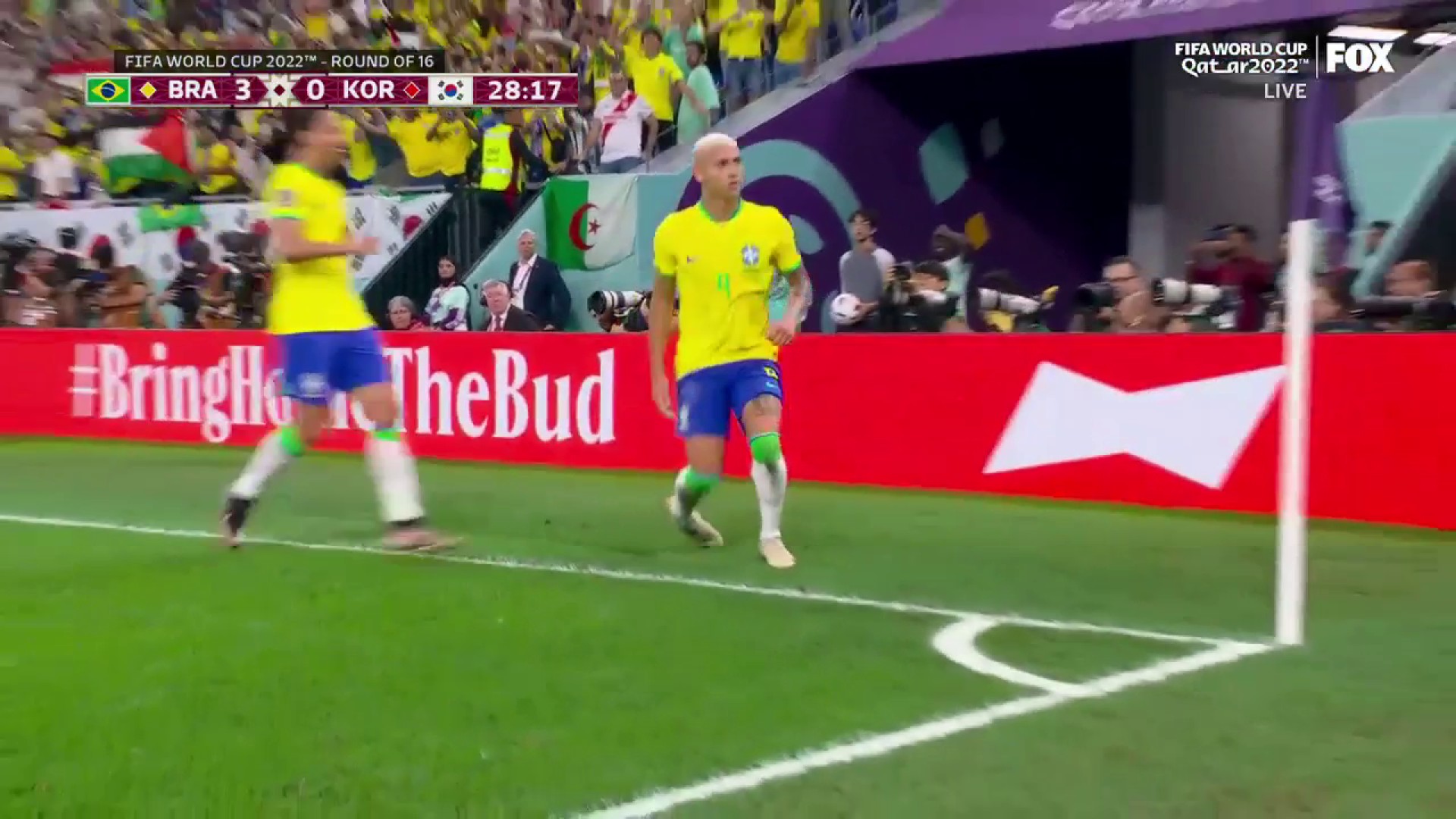 Brazil just makes it look too easy 🔥

Richarlison makes it 3-0 in the first half 🇧🇷”