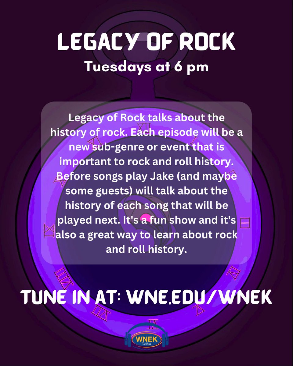 Happy last week of classes! Enjoy the shows for this week- for some of them, it is their last show until the Spring semester! Tune in at wne.edu/wnek!