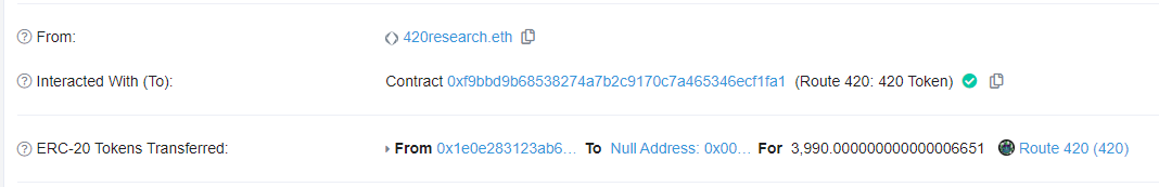 DubAI_erc's tweet photo. 1% Buy back and burn 🔥

https://t.co/Q6dRk0FccE

$ROUTE #Route420 #420army #ETH #ERC20 #100xGem $TSUKA #WorldCup2022 $SANI $HEX $BONE $APE $FLOKI $TYRANT https://t.co/nBinnpkWAK