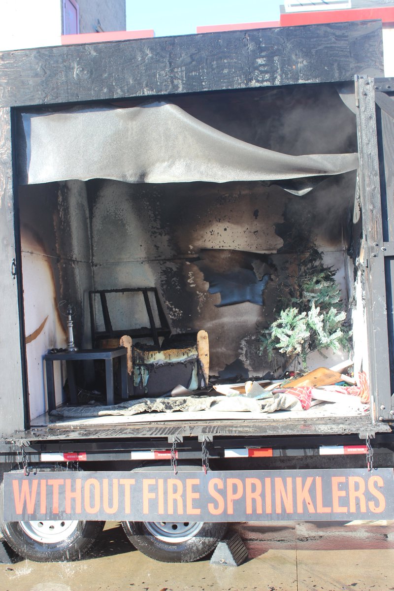 This morning the NFSA Mid Atlantic Team in partnership with the NJ Division of Fire Safety and Sprinkler Fitters Local 696 conducted a Christmas tree fire sprinkler burn demonstration. The demonstration took place at the Monmouth County Fire Academy in Freehold NJ.