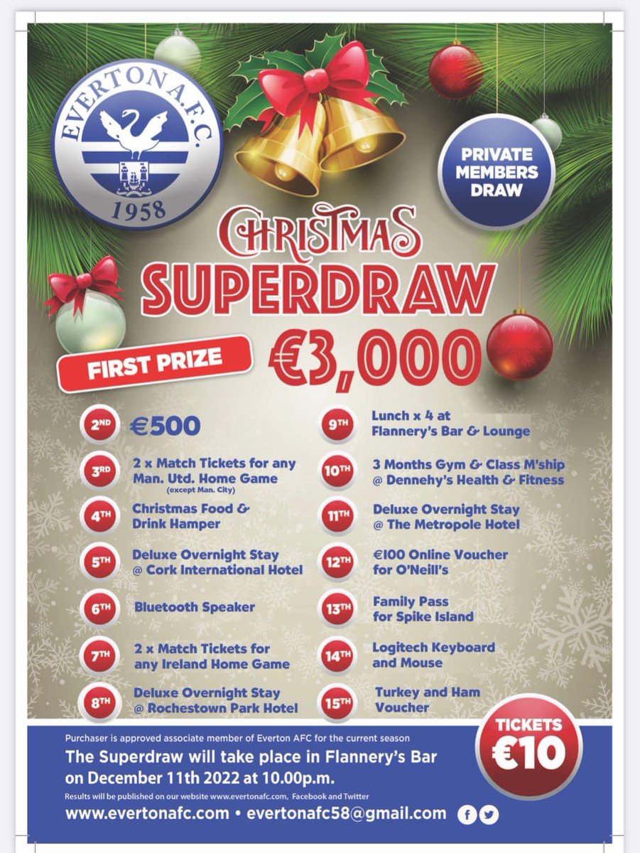 Wouldn’t €3,000 be nice for Christmas?! Drop me a message if you’d like a ticket! Do you have yours?
✅ Cash
✅ Credit Card
✅ Bank Transfer
✅ Revolut