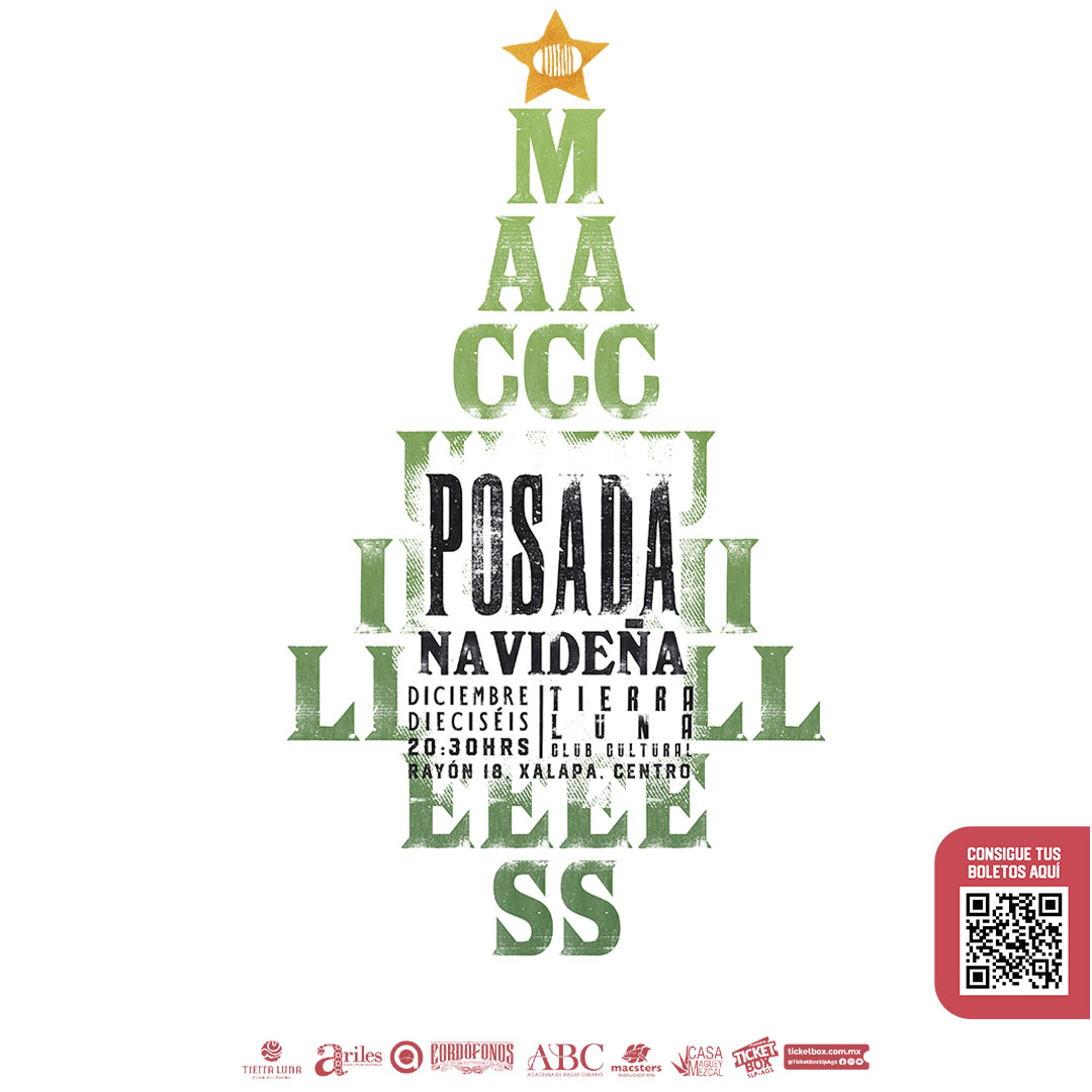 ticketboxmex's tweet photo. El próximo 16 de diciembre disfruta de la 𝐏𝐎𝐒𝐀𝐃𝐀 𝐍𝐀𝐕𝐈𝐃𝐄𝐍̃𝐀 de fin de año junto a @MacuilesMusic en @TierraLuna_  Xalapa 🎶🎄 Una noche para disfrutar del repertorio de la banda que incluye, funk, bachata, jazz y blues.

🎟️: https://t.co/jlOfE57UKq https://t.co/f3LFTLhYQY