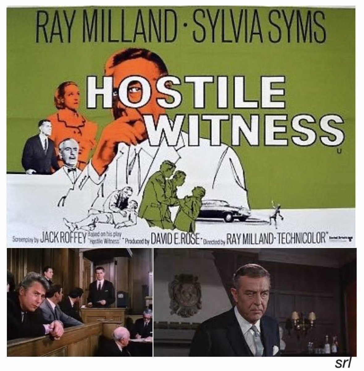 9pm TODAY on @TalkingPicsTV   

The 1968 #Drama film🎥 “Hostile Witness” directed by Ray Milland from a screenplay by #JackRoffey based on his 1964 play🎭

🌟#RayMilland #SylviaSyms #FelixAylmer #RaymondHuntley