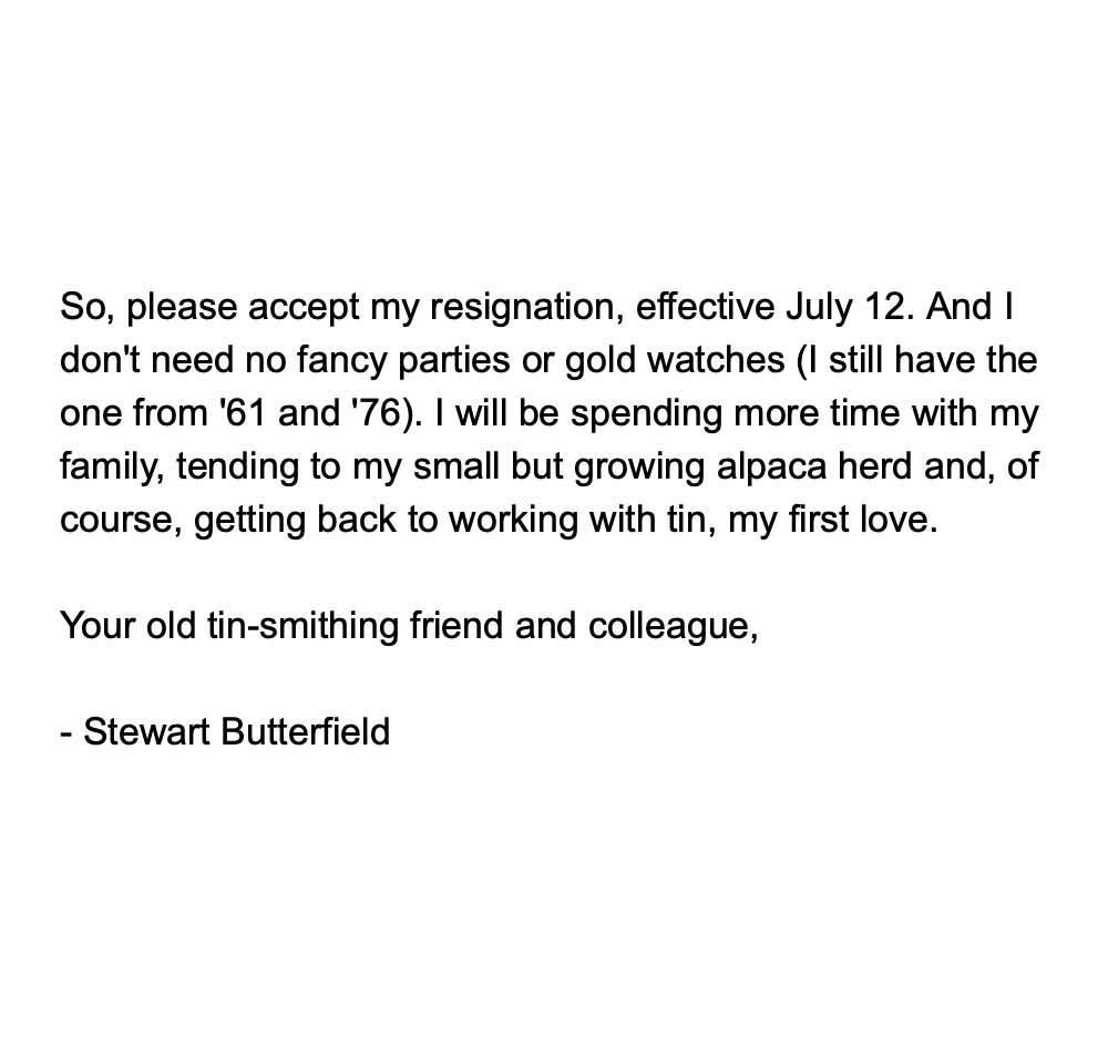 TechEmails's tweet image. Stewart Butterfield resigns from Yahoo

June 13, 2008