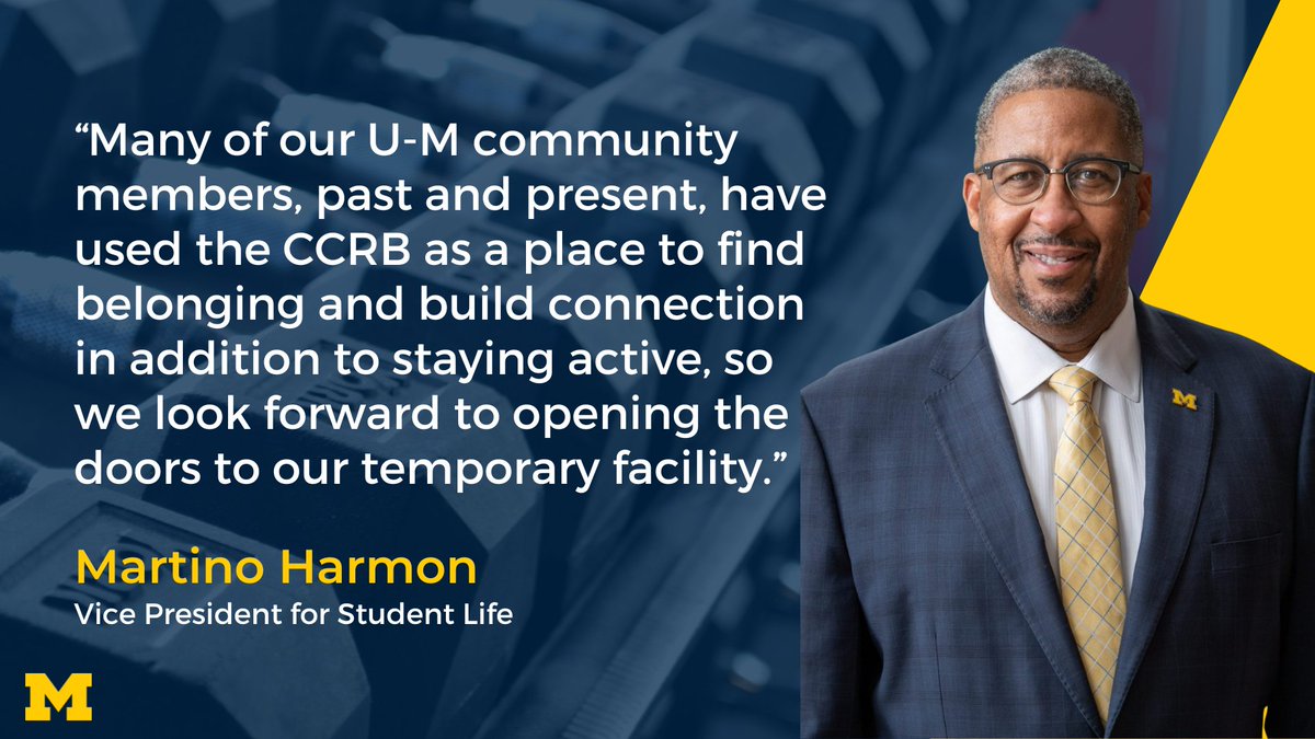 In January, the campus community will have access to the 23,000-square-foot Palmer Field Temporary Recreation Facility, which will serve as a place to work out while a new recreation center is being constructed close by. myumi.ch/P1J37