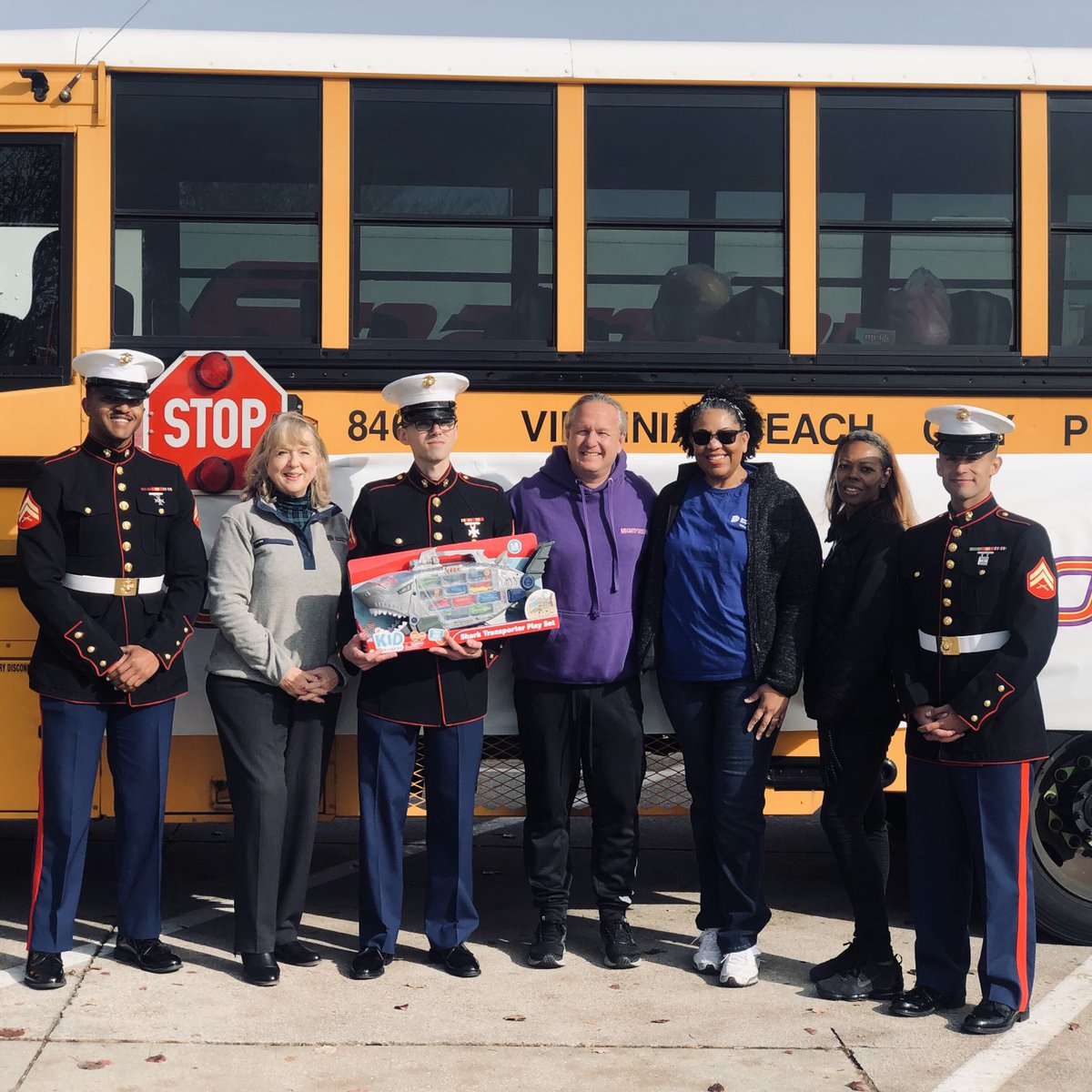 Nothing promotes holiday spirit like <a href="/Z104fans/">Z104 WNVZ</a> Stuff the Bus drive with help from USMC. Santa’s helpers included ⁦⁦<a href="/DominionEnergy/">Dominion Energy</a>⁩ elves, &amp; Community Engagement Dir. Tonya Byrd. Dominion Energy is proud to support this holiday project of goodwill &amp; giving in Hampton.