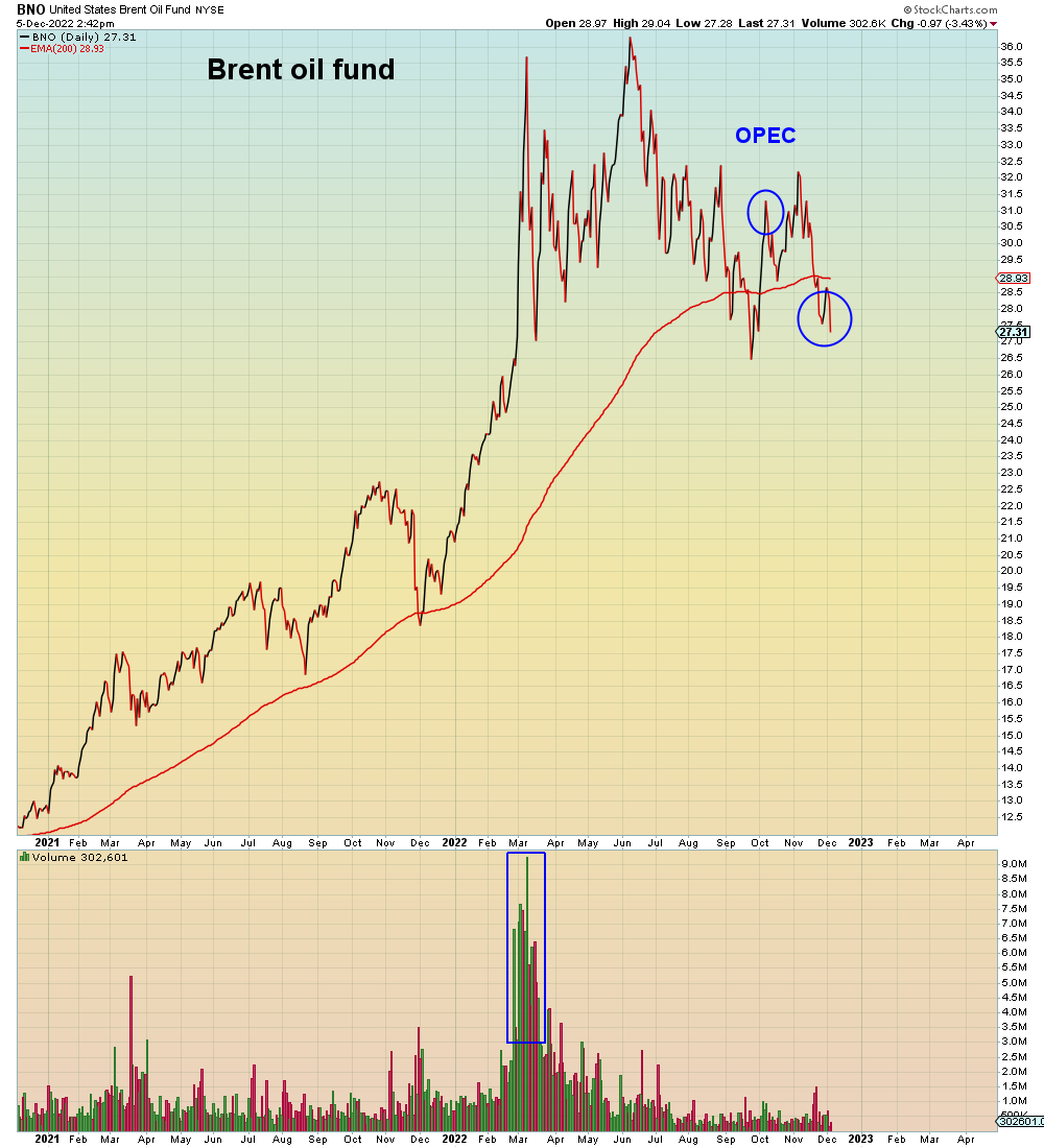 SuburbanDrone's tweet photo. Oil major intra-day reversal from green to red.

The theme of 2022: oil analysts consistently wrong on oil. https://t.co/jwIW1NVaGR