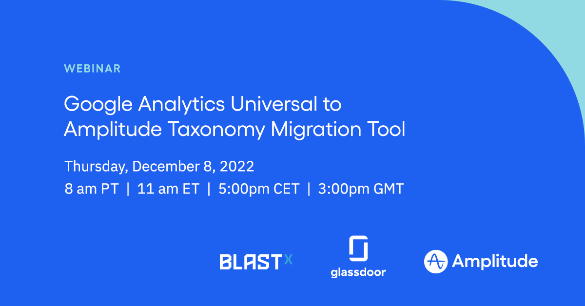 BlastXConsult's tweet photo. Don't miss the chance to learn how you can easily transition from #googleanalytics to @Amplitude_HQ using the new #BlastX GA Universal to #Amplitude Taxonomy Migration tool - join us for a live demo next Thursday's webinar: https://t.co/G6mkiOzyJK

#GA4 #Analytics #Data https://t.co/xGvoUOn5SH