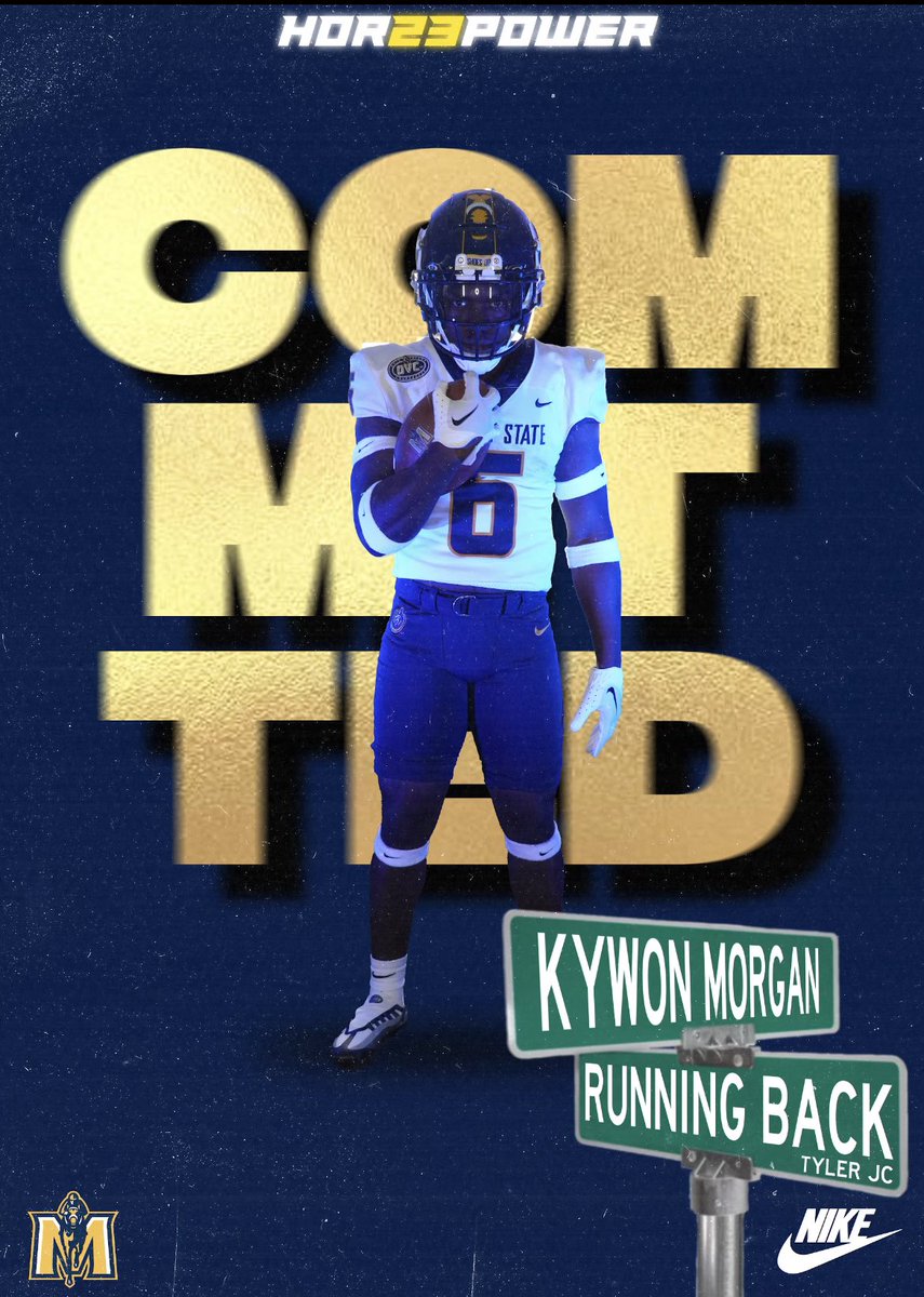Kywon Morgan (@kywonmorgan) on Twitter photo COMMITTED To Murray State University Let's Work 🐎❕ <a href="/racersfootball/">Murray State Football</a> <a href="/CodyGib56/">Cody Gibson</a> <a href="/BradyDavis10/">Brady Davis</a> <a href="/JUCOFFrenzy/">JUCO Football Frenzy</a> <a href="/JuCoFootballACE/">JuCo Football Forer</a> COMMITTED To Murray State University Let's Work 🐎❕ <a href="/racersfootball/">Murray State Football</a> <a href="/CodyGib56/">Cody Gibson</a> <a href="/BradyDavis10/">Brady Davis</a> <a href="/JUCOFFrenzy/">JUCO Football Frenzy</a> <a href="/JuCoFootballACE/">JuCo Football Forer</a>