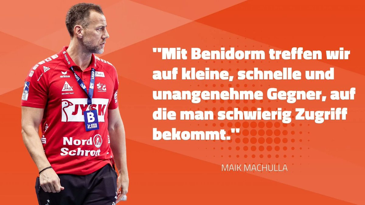 SGFleHa's tweet photo. 💬Maik #Machulla vor der morgigen Partie:
„Mit @bmbenidorm treffen wir auf kleine, schnelle und unangenehme Gegner, auf die man schwierig Zugriff bekommt.
Es wird körperlich und mental eine große Herausforderung für uns.“
______
#TMBSGF
#MoinMoinEurope
#OhneGrenzen https://t.co/XvNKa7cqxV