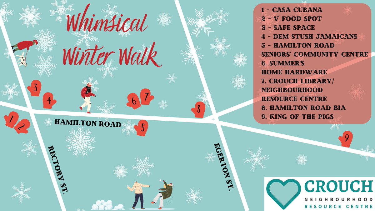 CrouchNrc's tweet photo. Hey #lndont - Join @crouchnrc on Saturday, Dec 10 from 10 am to 2 pm for a Whimsical Winter Walk on Hamilton Road. Learn more: https://t.co/pNJEyd0gJ7 Thank you to @my_main_st @CANURB @FedDevOntario for the generous grant that made this project possible! https://t.co/Lc6rweaUkg