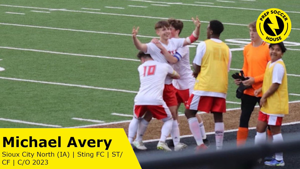 Welcome to Prep Soccer House Recruiting, Michael Avery!⚡️

Sioux City North (IA)
Sting FC
Grad Year: 2023
Position: Forward
Height: 5’11”
Weight: 165lbs
<a href="/michaelavery550/">Michael Avery</a> 

Contact us for more information about Michael, as well as check out his profile on our website!⚡️