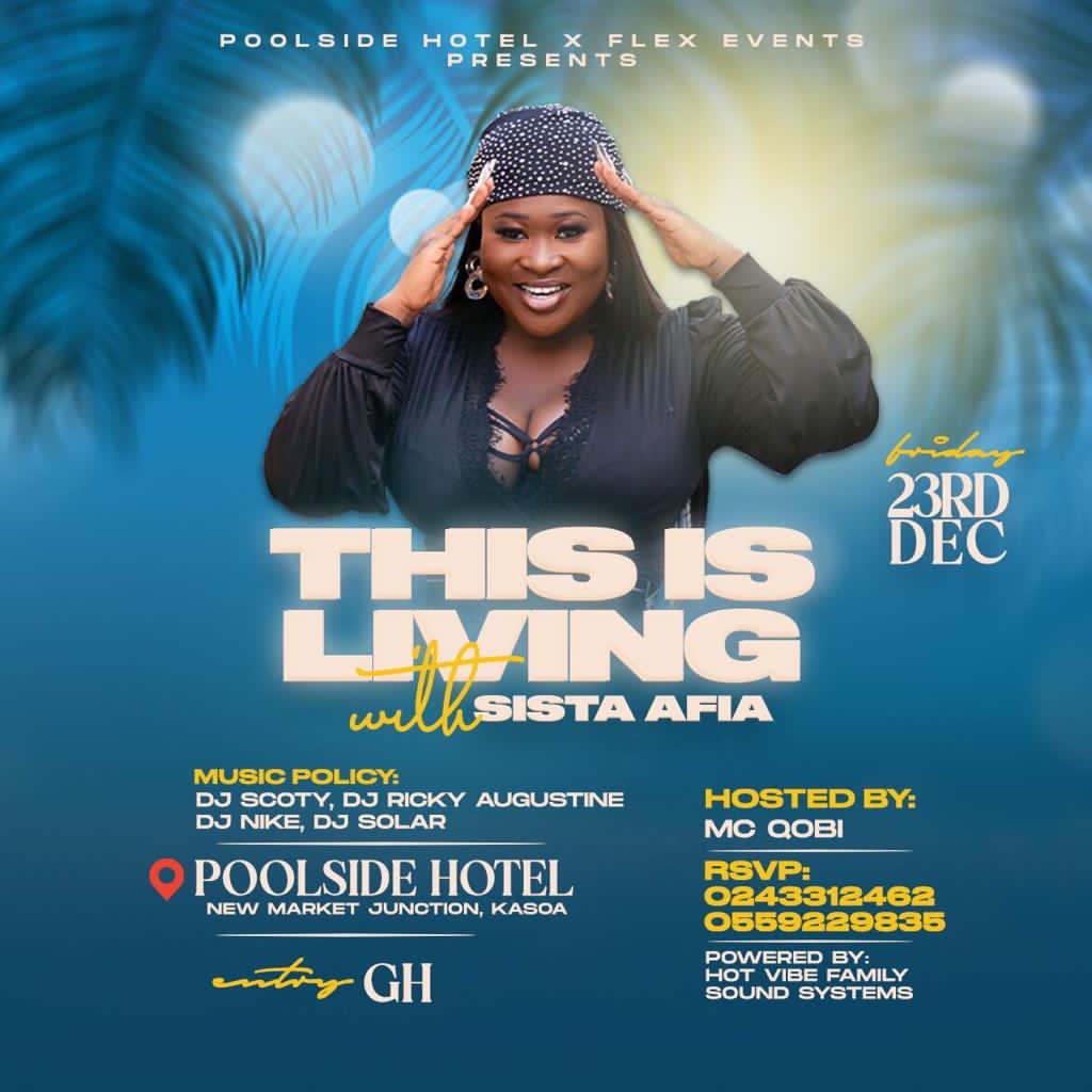 MCQOBI1's tweet photo. Hosting #QueenSolomon inside Poolside Hotel at kasoa on December 23rd....
You ain't supposed to miss a Sista Afia Show for anything else😁
@sambahflex X @PoolsideHotel🏨 initiative...😊🔥🔥
@sista_afia
#qobihova #mcqobi #xmas2022 #events
#poolside #kasland https://t.co/IeuARyPjYB