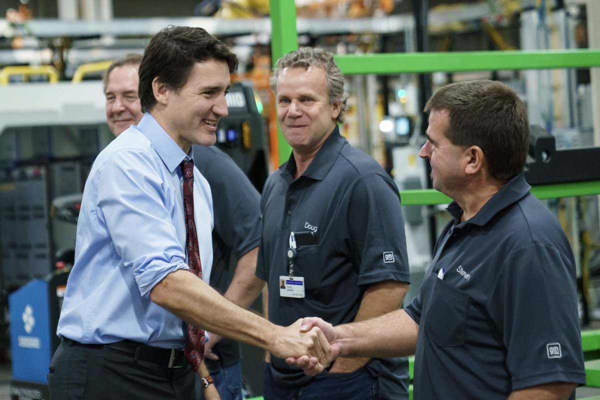 Earlier this year, we made investments to help @GMCanada retool this plant in Ingersoll. Today, we went back for its launch – it is officially Canada’s first full-scale commercial electric vehicle plant. By 2025, they plan to manufacture 50,000 electric vehicles per year here.