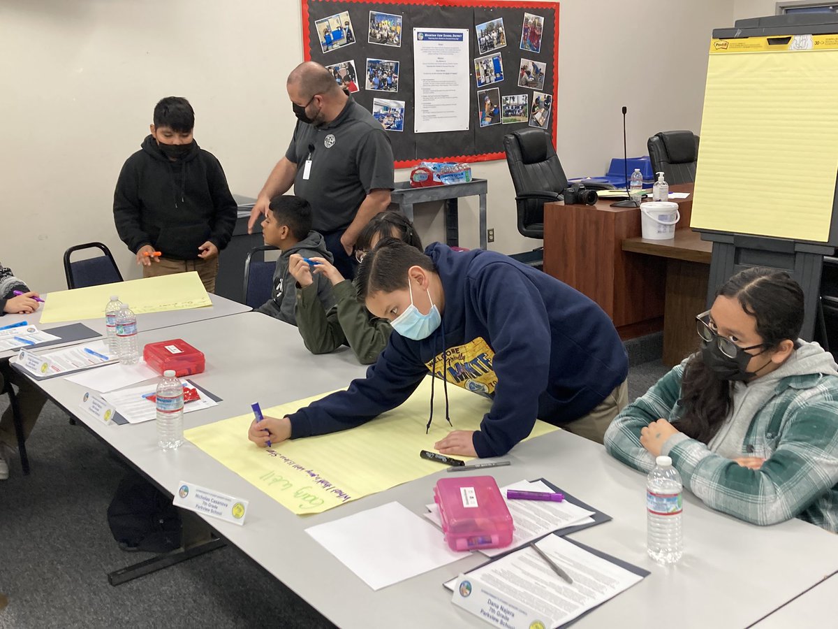 mtviewschools's tweet photo. Today, Dr. Andry welcomed the Superintendent’s Student Advisory Council representatives from each school for their first meeting of the school year.  #mvsdrocks https://t.co/XQVGVvS0lT
