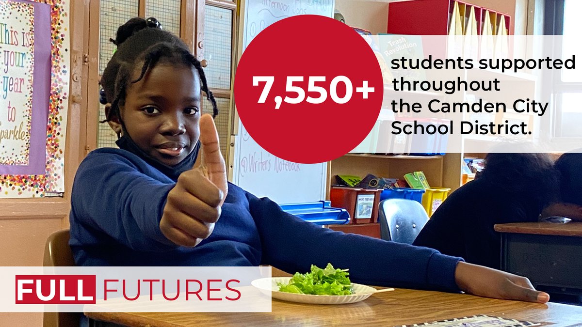 HealthierGen's tweet photo. Just wrapped! Learn more about year one of our #FullFutures partnership that’s advancing school nutrition in Camden, New Jersey—and we’re already off to a strong start in year two! We’re proud to support multiple partners in this important work. https://t.co/32qJMsCGeO https://t.co/7a9N0WbCzL