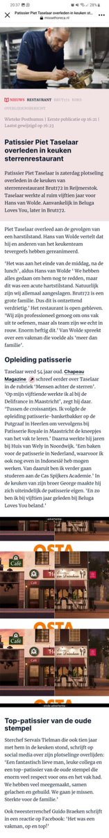CP_4_Heerlen's tweet photo. Je patissier sterft in de keuken maar de zaak blijft ‘uit professionaliteit open’ en viert een dag later zelfs vrolijk feest.
Normen en waarden bij #Brut172 lijken helaas ver te zoeken in #Reijmerstok
#michelin #lekker500 #gaultmillau #limburg #misset #hansvanwolde https://t.co/SqwWe6g0Wk