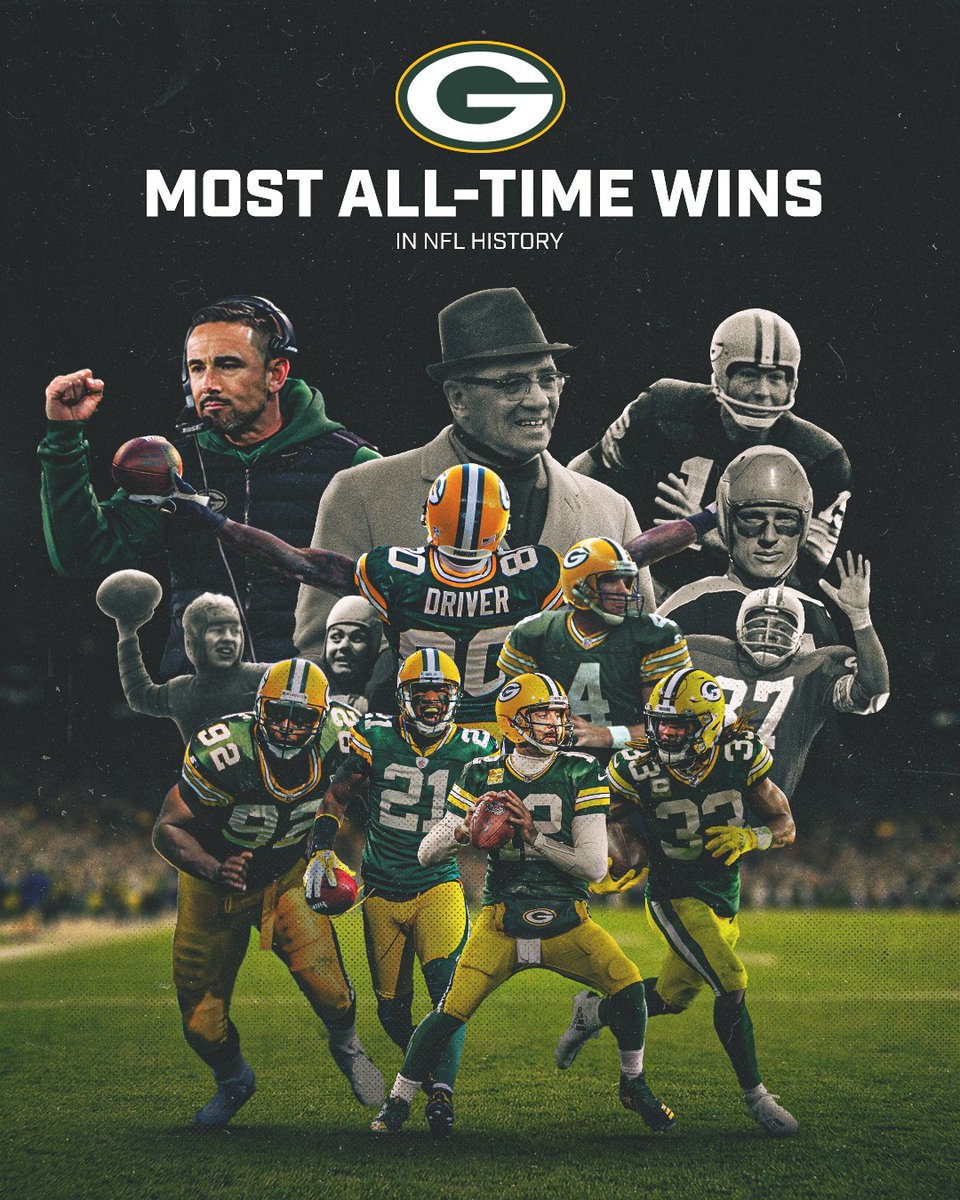 Green Bay Packers Twitter: "THE wins in @NFL history. #GoPackGo https://t.co/iOJfqakKKn" / Twitter