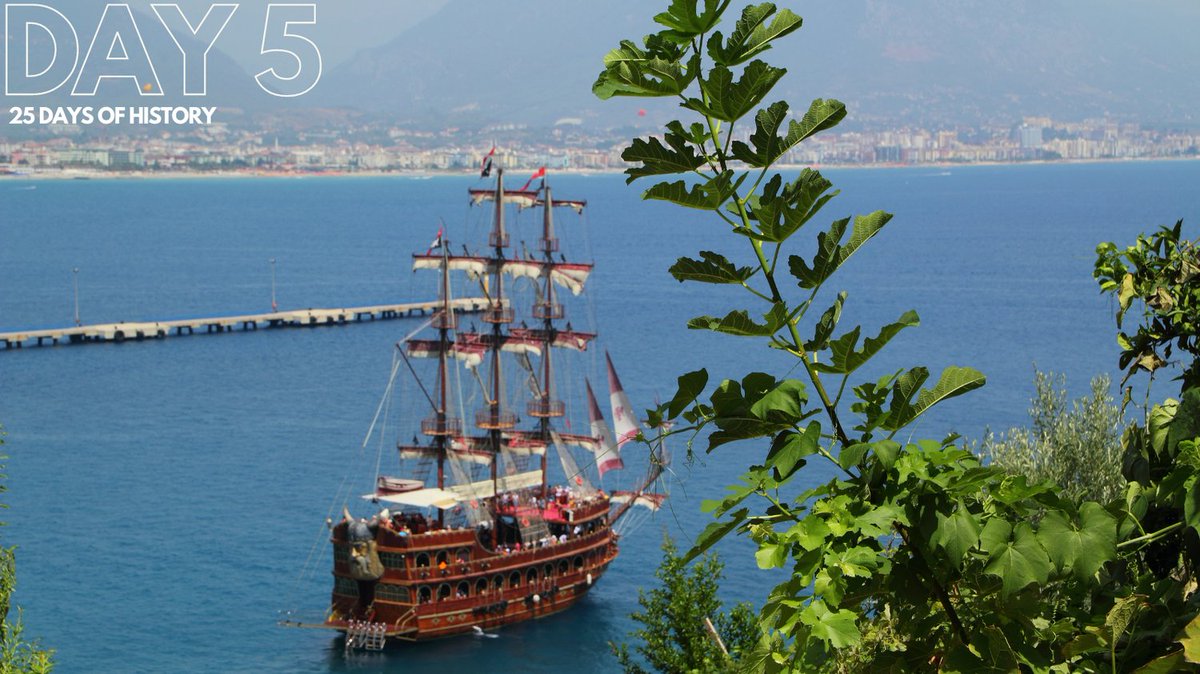 Day 5: 1717 notorious English pirate Blackbeard ransacks the merchant sloop "Margaret" and imprisons Henry Bostock. This later became the first record of Blackbeard. #blackbeard #historicnewspapers #historicnews #pirate #onthisday #25days #christmas