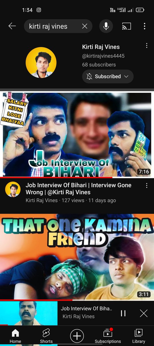 Happy2Happy_'s tweet photo. @TeamYouTube After searching my channel comes 1st in the top list. But don't show my YouTube Channel DP, only show videos. When I click on the video,then DP opens. 
Channel Link- https://t.co/IwCULhCCIC

(After searching it opens with this type) LIKE -
MY CHANNEL.    OTHER CHANNEL https://t.co/EbcK8qUHJR