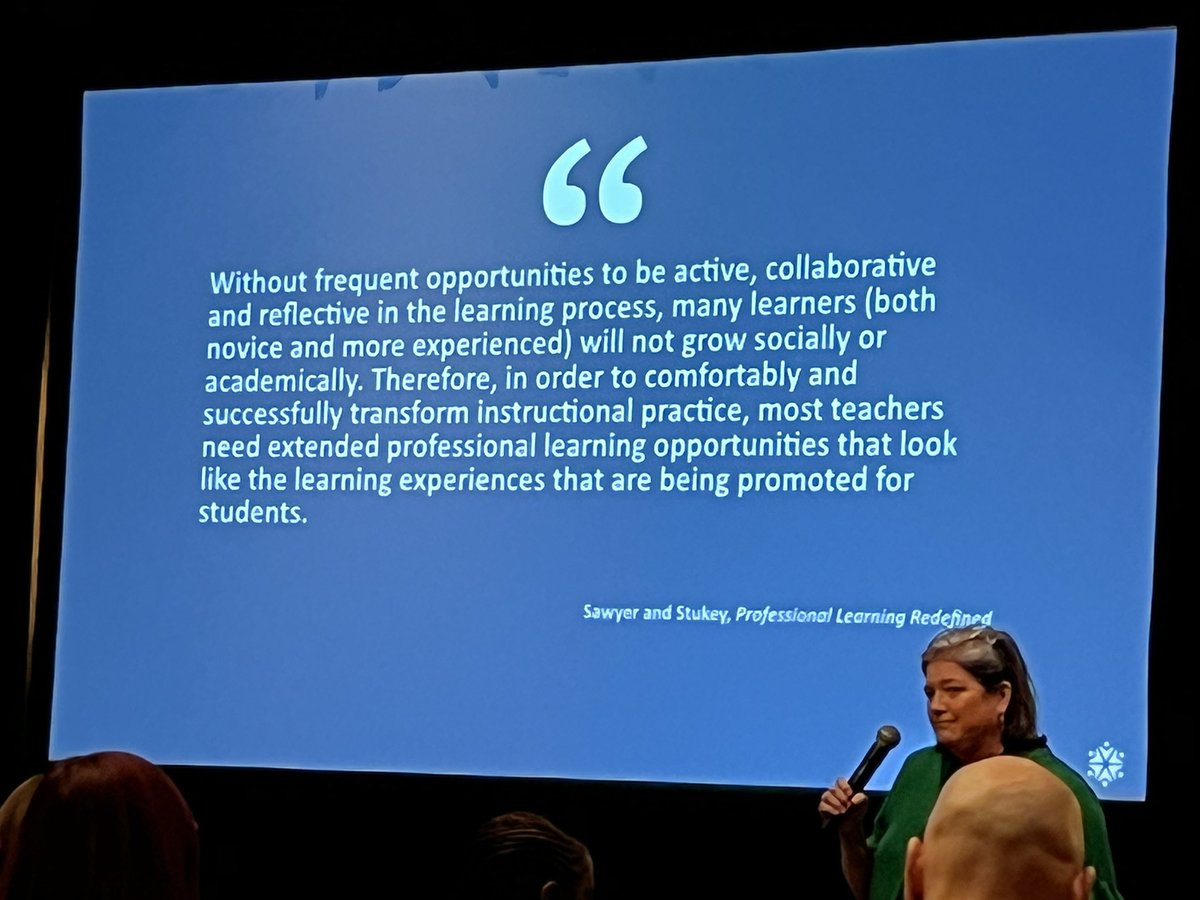 Great thought-provoking quote about the kind of PL teachers need. Thoughts? @KatyISDLearning #LearnFwd22