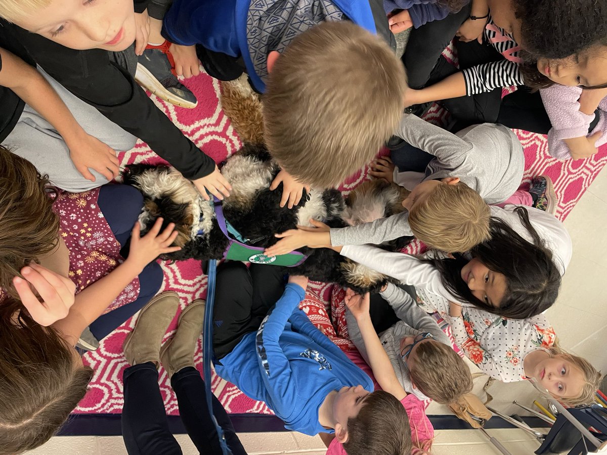 Stanley the therapy dog visited today! <a href="/JBW3rdGrade/">Third Grade</a> <a href="/JBWPrincipal/">Debbie Weatherford</a>