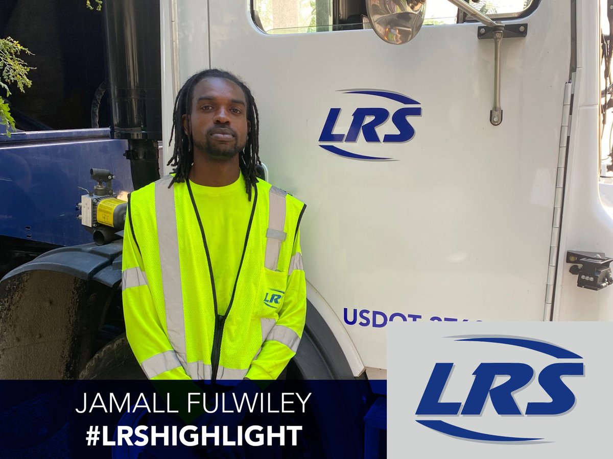 LRSrecycles's tweet photo. This week's #LRShighlight is commercial driver, Jamall Fulwiley. Jamall goes above and beyond to ensure customers receive the best and safest service possible. Jamall, thank you for all of your hard work and dedication at LRS! #LiveSafety https://t.co/N6UzZPTKWC
