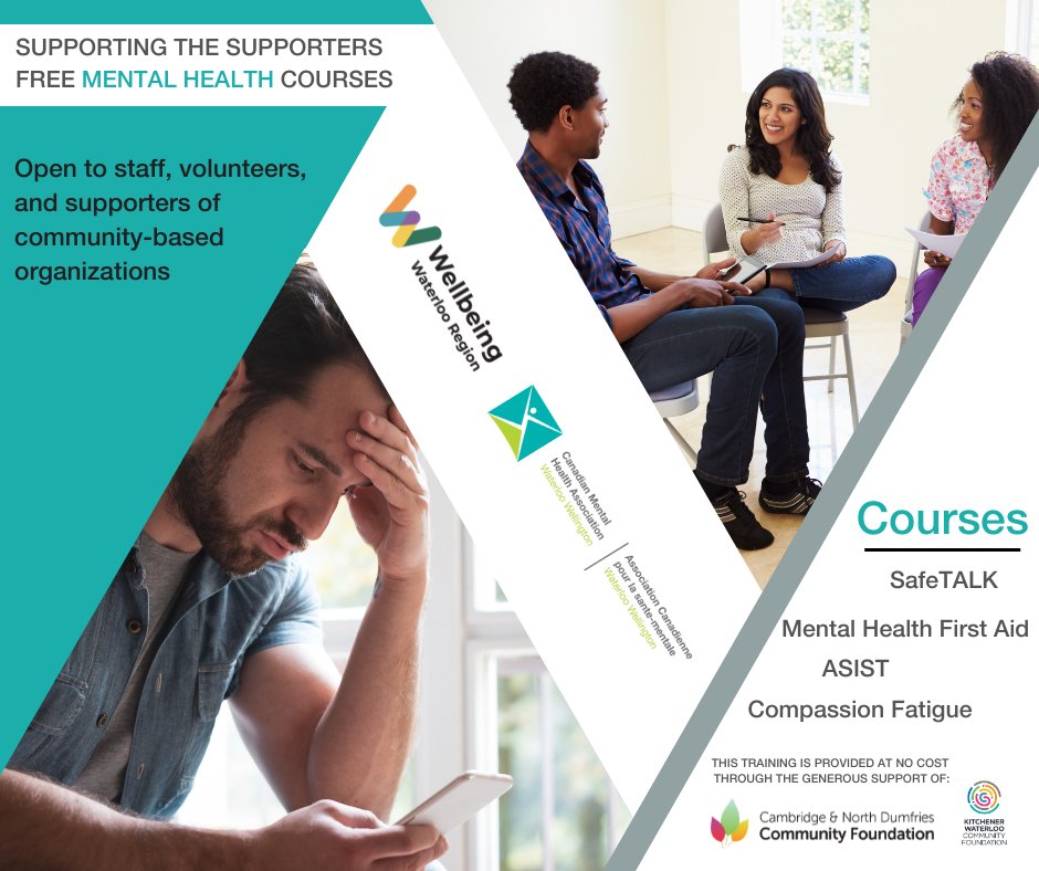 CMHAWW's tweet photo. @CMHAWW and @wellbeingwr1 are offering FREE certified #mentalhealth #suicideprevention #compassionfatigue training for staff and volunteers of community based organizations in WR. Learn more: https://t.co/T5qEjV4ls3 https://t.co/74RZXcG3Oy