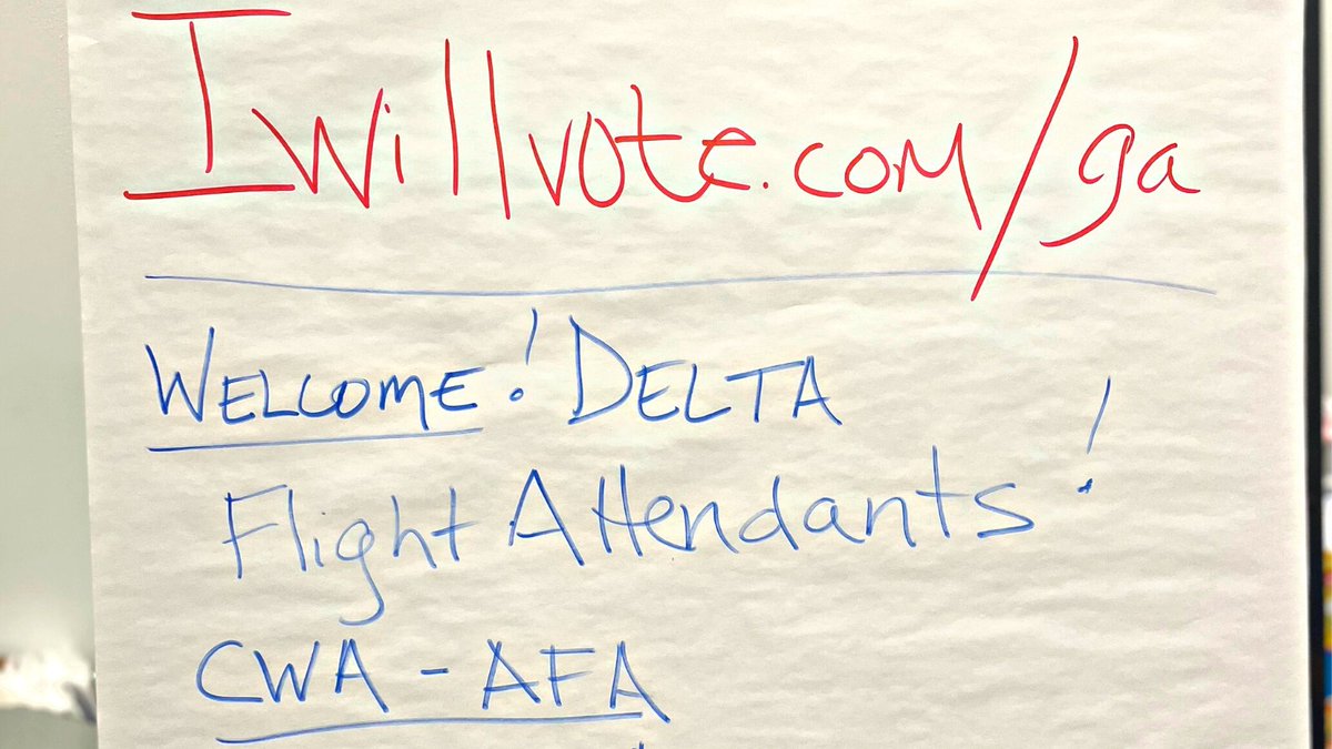 unitehere's tweet photo. Today, UNITE HERE canvassers at one of our Atlanta launch sites were honored to be joined by our flight attendant siblings with @afa_cwa. We stand in solidarity with the tens of thousands of Delta workers organizing for a better future. We're all working hard to whip votes &amp; win! https://t.co/rdHxmXQ1qq