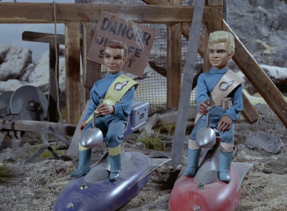 philzink's tweet photo. THUNDERBIRDS
HOVERJETS aka HOVER BIKES appeared in “Cry Wolf, Martian Invasion, City of Fire, Vault of Death and Attack of the Alligators.
(Not necessarily in that order).
#thunderbirds #gerryanderson #hoverbike #hoverjets https://t.co/kghwVZDpoT