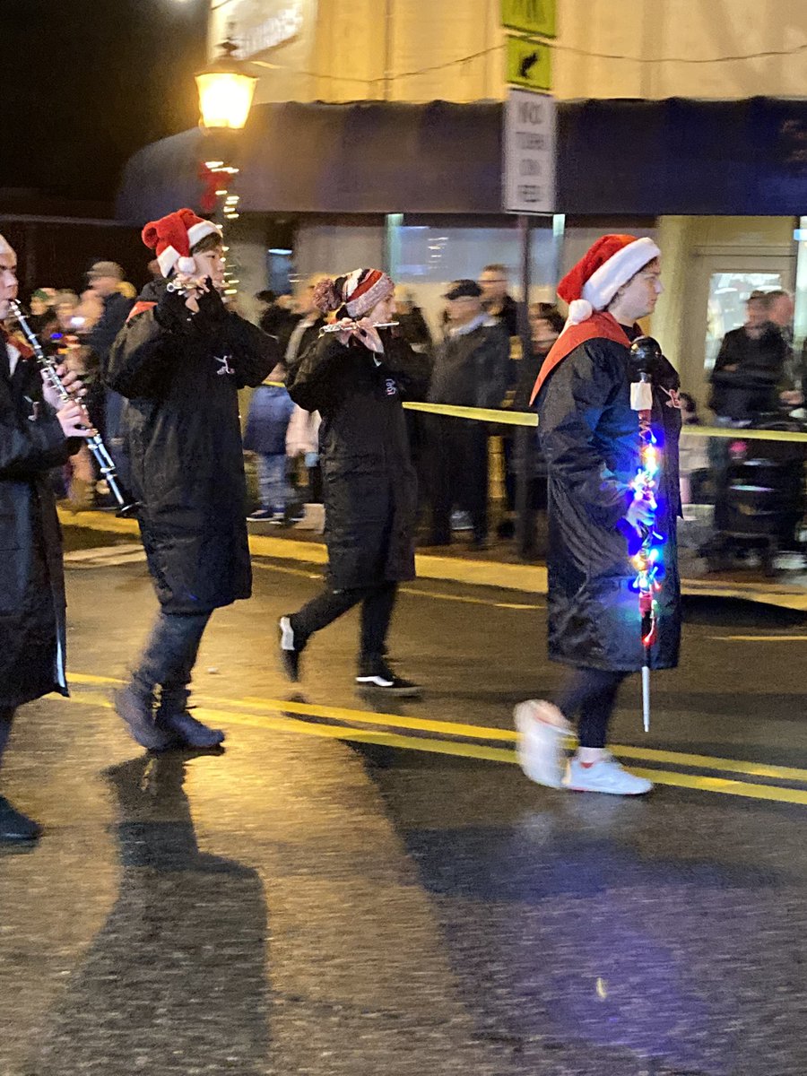 MLioneBand's tweet photo. @EmersonSupt Great job at this past Saturday’s Westwood Holiday Parade! #gocavos #HomeForTheHolidays https://t.co/eoR2FuSuQr