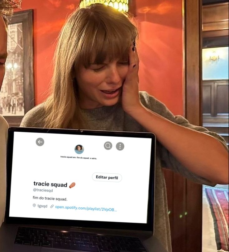 tgsacervo's tweet photo. taylor triste chorando devastada com o fim do tracie squad https://t.co/CPsy8OdNxU