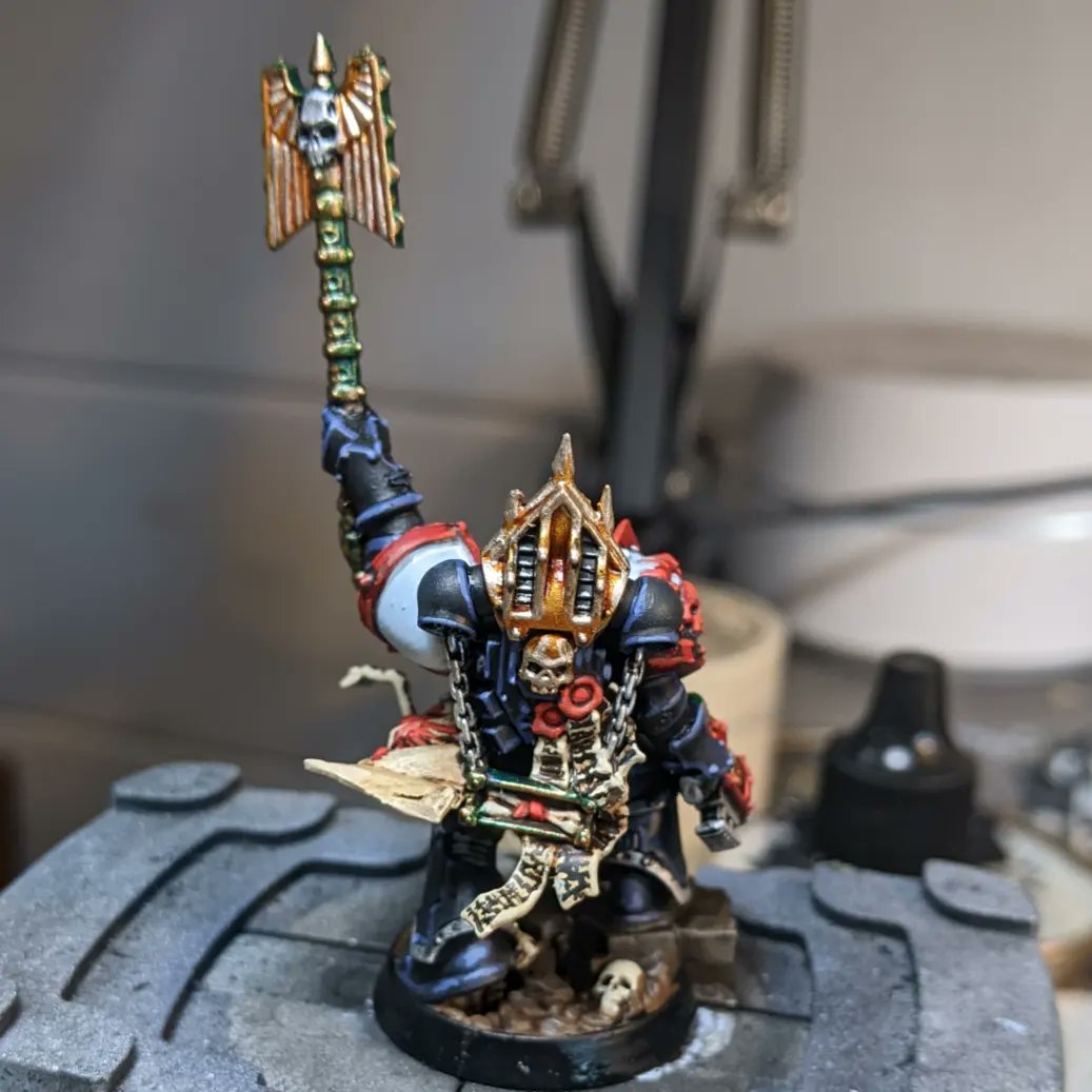 RJBayley's tweet photo. #SpaceMarine #BlackTemplar Chaplain commission complete for client. On to the Bayard's Revenge model next. If you'd like a commission, hit me up.
#WarhammerCommunity #PaintingWarhammer #Warhammer #BlackTemplars #spacemarines #commissionpainter #blacktemplar #spacemarinechaplain https://t.co/3eKrBQt6wJ