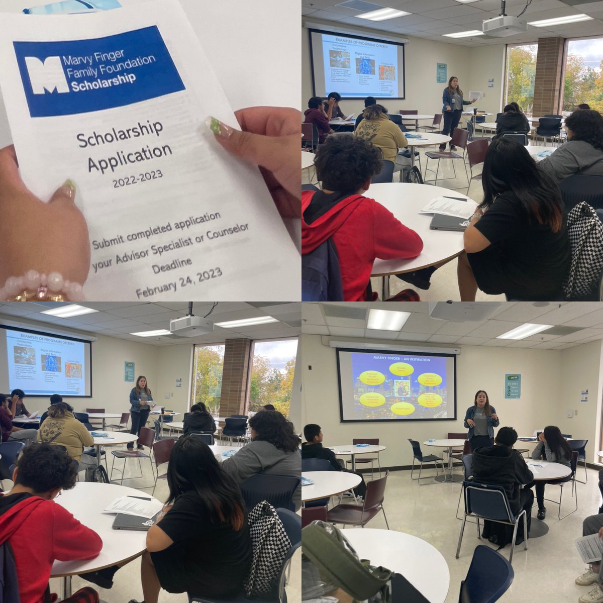 Middle College High School at Gulfton (@mgulfton) on Twitter photo Thank you, <a href="/getersmp/">Michelle P.G</a> for the wonderful presentation on Marvy Finger Family Foundation Scholarship opportunity for our seniors. That lead to high-paying, fast-growing jobs. ππ¨π»βπ³π·π½ββοΈπ©βπ <a href="/HISDCTE/">Houston ISD CTE</a> <a href="/HISDHighSchools/">HISDHighSchools</a> #Careers @JoeChandlerHISD #seniors Thank you, <a href="/getersmp/">Michelle P.G</a> for the wonderful presentation on Marvy Finger Family Foundation Scholarship opportunity for our seniors. That lead to high-paying, fast-growing jobs. ππ¨π»βπ³π·π½ββοΈπ©βπ <a href="/HISDCTE/">Houston ISD CTE</a> <a href="/HISDHighSchools/">HISDHighSchools</a> #Careers @JoeChandlerHISD #seniors