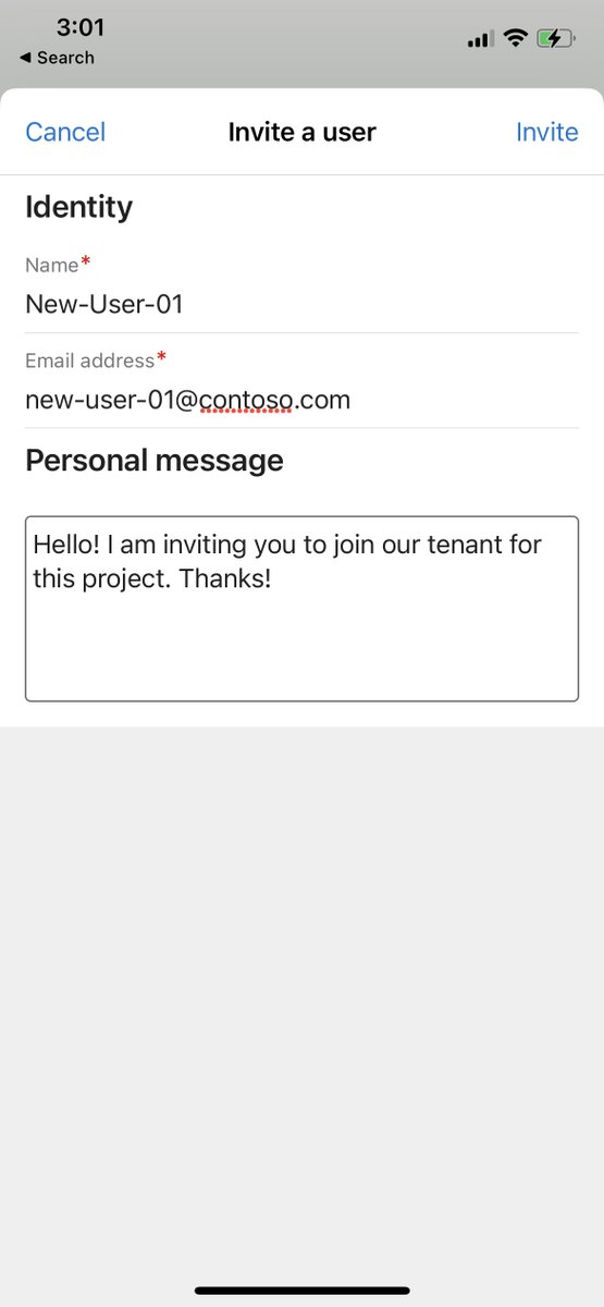 AzureApp's tweet photo. Permitted users can invite guest users to collaborate within the active tenant from the tenant users list view. This simplifies users being able to provide access to resources and groups for guests at any time. https://t.co/26rbdIdeJu