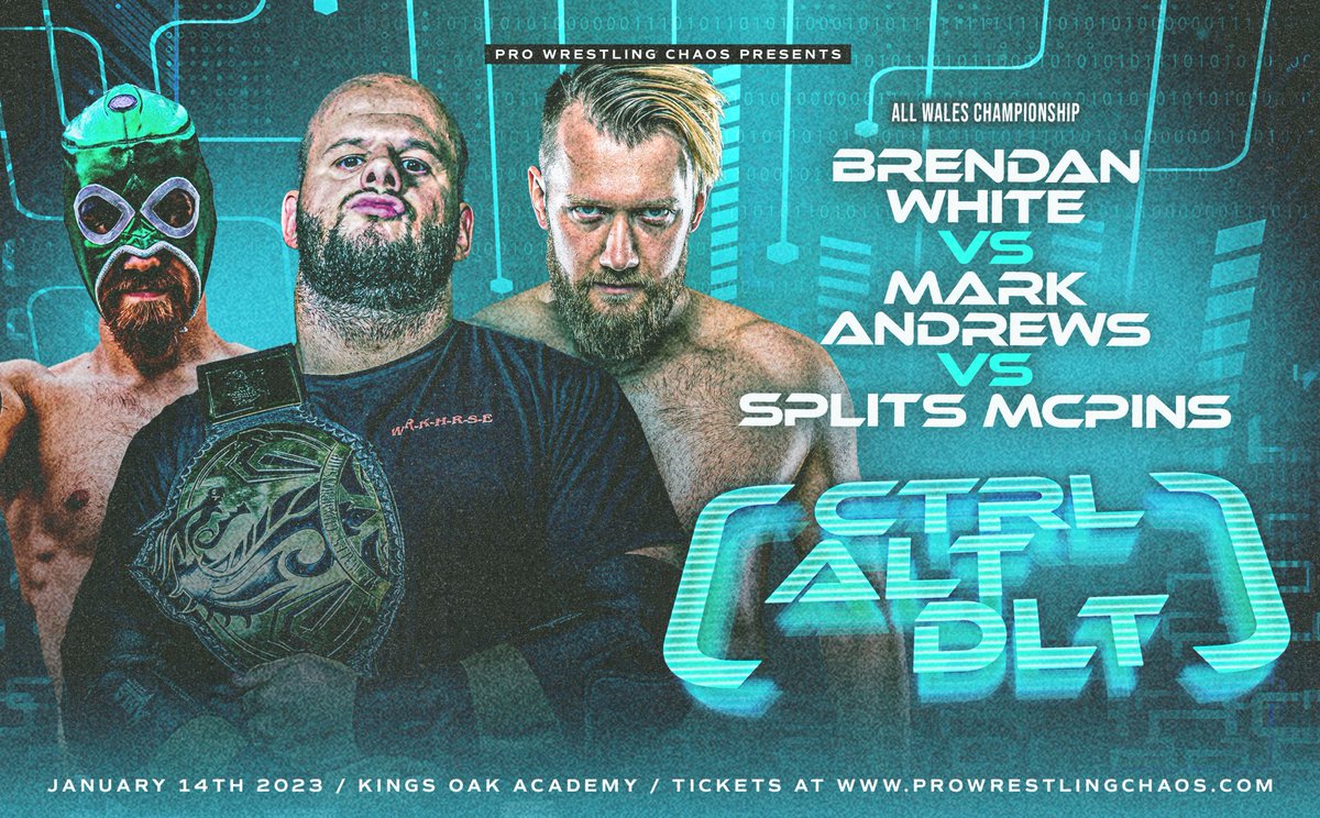 ALL WALES CHAMPIONSHIP

White was unable to defend his championship against Splits Mcpins at All or Nothing. So fans asked if he could be made to defend it against two people! So you’ve got it

WHITE vs ANDREWS vs MCPINS

🎟 ringsideworld.co.uk/events.php?id=…
70% of all T1CKETS already S0LD