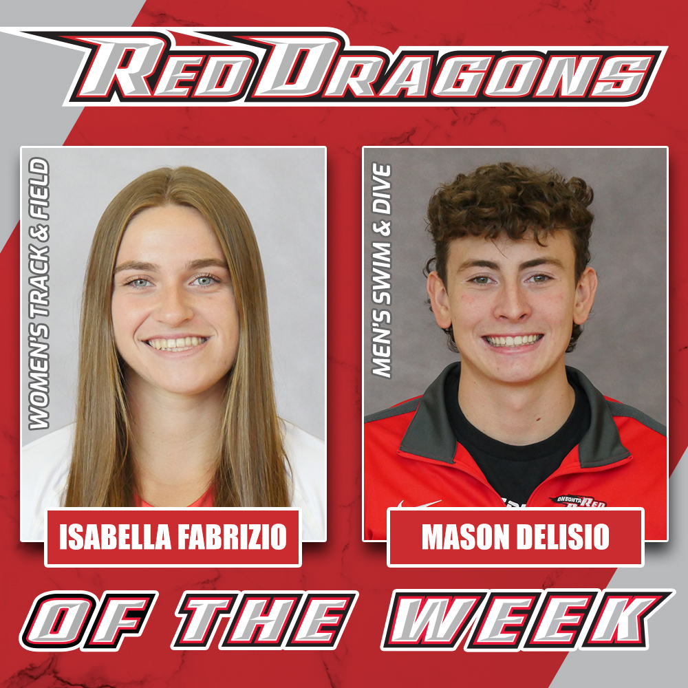 Congrats to our Red Dragons of the Week from <a href="/Oneonta_XCTF/">Oneonta XC / TF</a> and <a href="/OState_SwimDive/">O-State Swim & Dive</a>! #HereWeGoO