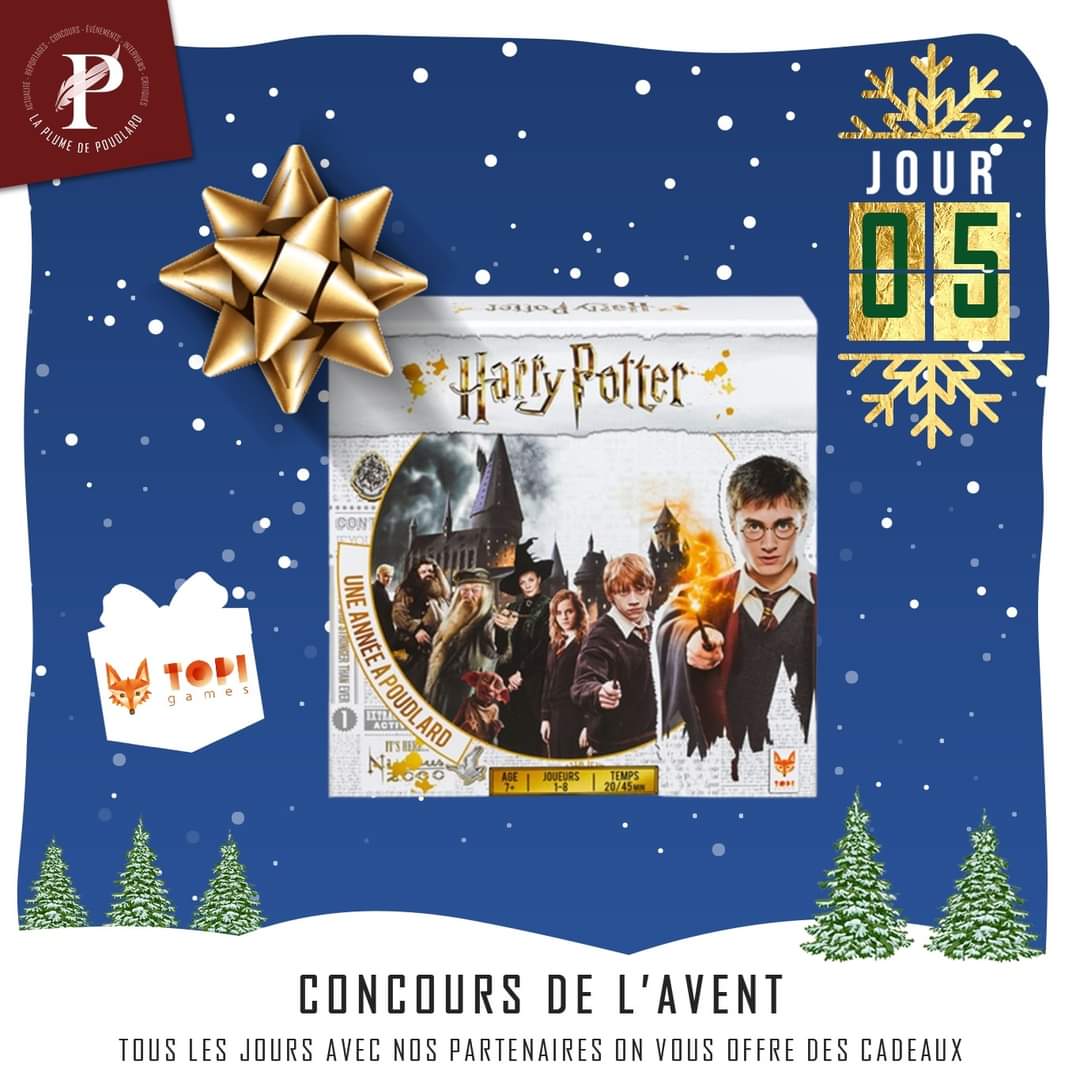 [ JEUX CONCOURS ]

« Après les cours, vous avez du temps libre pour vous promener dans l’enceinte du château. Au détour d’un couloir, vous tombez sur Ron, qui vous propose une partie de jeu de société en compagnie de Seamus, qui vous attend déjà dans la Grande Salle.