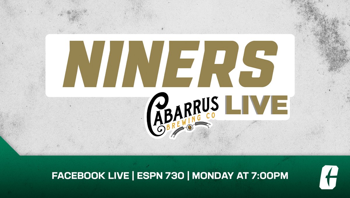 Charlotte 49ers (@charlotte49ers) on Twitter photo 🚨COACHES SHOW🚨
Join us at <a href="/CabarrusBrewCo/">Cabarrus Brewing Co.</a> TONIGHT!
🕕 ➠ 7 pm - 8 pm
🗣️ ➠ <a href="/CoachSanchez49/">Ron Sanchez</a>
🗣️ ➠ <a href="/IgorMilicic3/">Igor Milicic Jr.</a>
🗣️ ➠ <a href="/cgregory1_/">Ciara Gregory</a>
ESPN Charlotte ➡️ rb.gy/niifzp 🚨COACHES SHOW🚨
Join us at <a href="/CabarrusBrewCo/">Cabarrus Brewing Co.</a> TONIGHT!
🕕 ➠ 7 pm - 8 pm
🗣️ ➠ <a href="/CoachSanchez49/">Ron Sanchez</a>
🗣️ ➠ <a href="/IgorMilicic3/">Igor Milicic Jr.</a>
🗣️ ➠ <a href="/cgregory1_/">Ciara Gregory</a>
ESPN Charlotte ➡️ rb.gy/niifzp