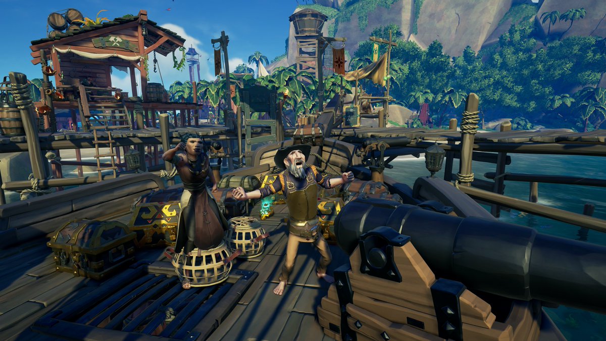 Ac3Nigthmare's tweet photo. #OGPL got a boost last night when some pirates tried to take some skulls off my ship. LittlegreenfurnACE jumped in with the assist and we got a sink and steal. https://t.co/h5PiivSMNg